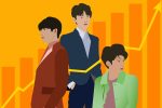 An illustration of the three members of TFBoys for an article about their rising popularity and emotional impact. (Illustration by Julie Chow, University of California, Berkeley)