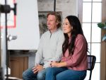 Chip and Joanna Gaines talking about the Magnolia network