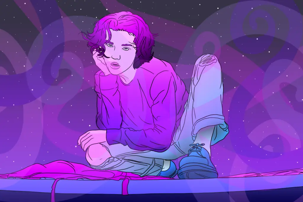 An illustration Conan Gray in an article about single Astronomy