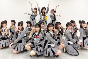 A photo of a fraction of the members of AKB48.