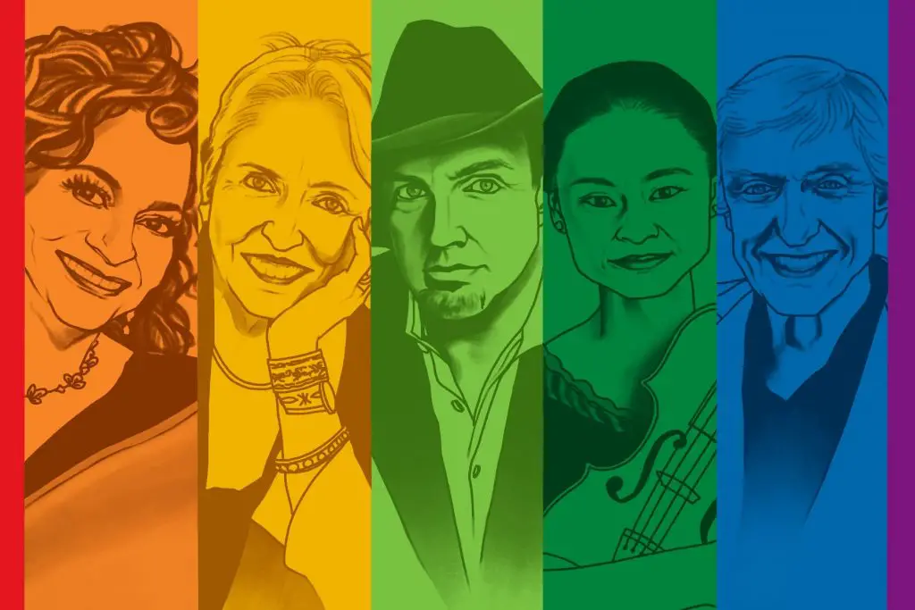 An illustration of the honorees of the Kennedy Center Honors.