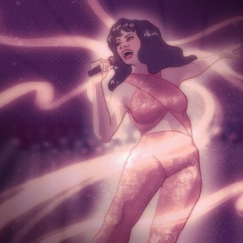 In an article about "Selena: The Series," an illustration of Selena singing
