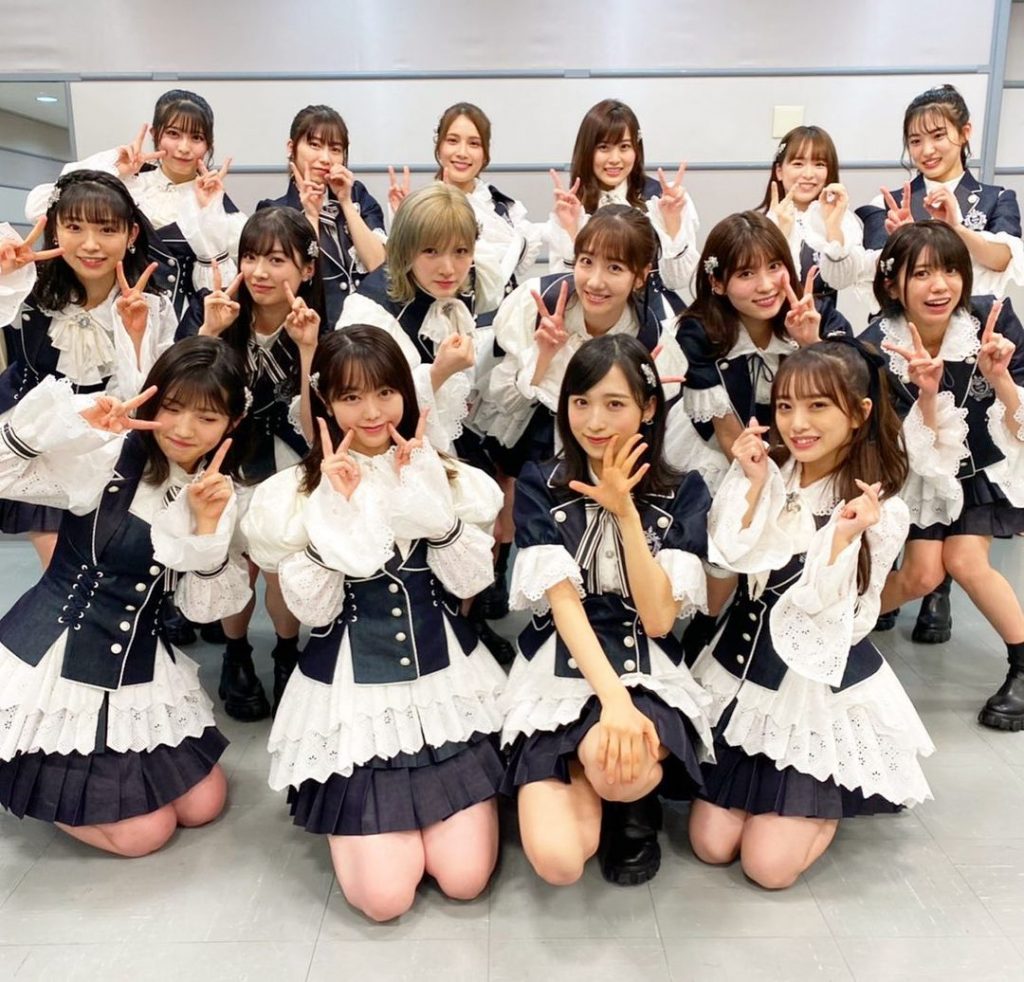 A photo of a fraction of the members of AKB48