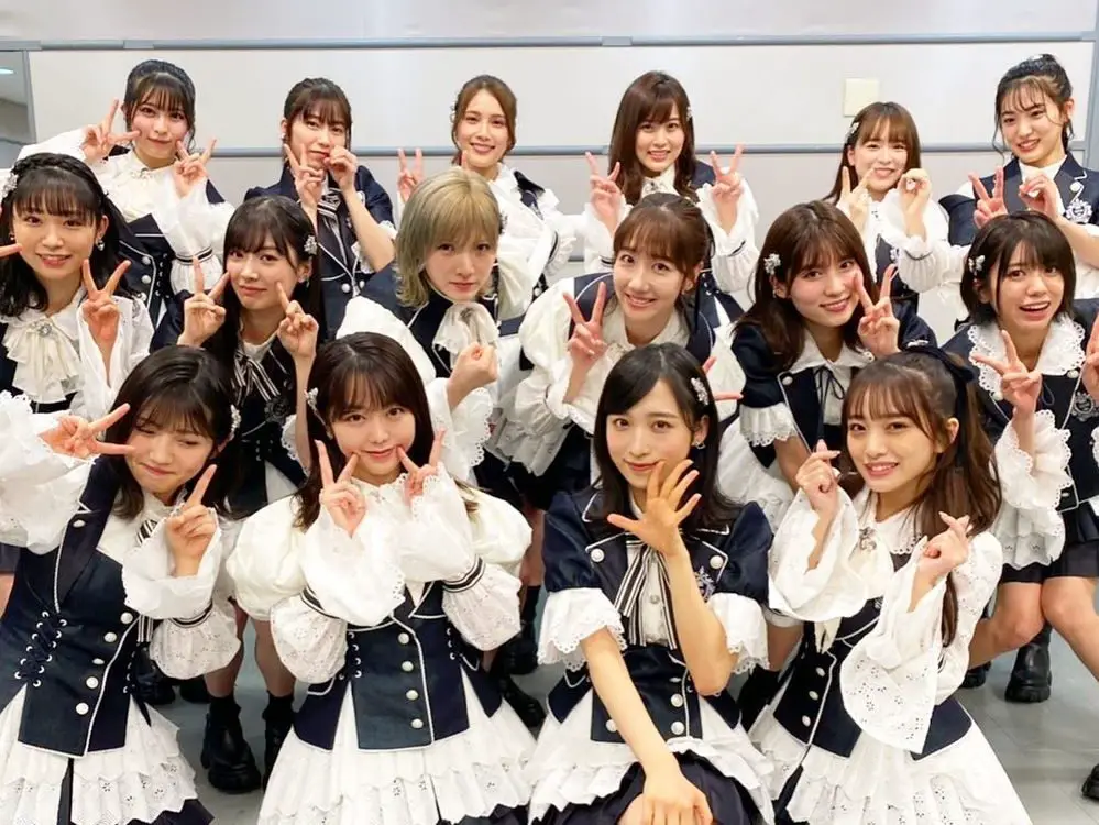 A photo of a fraction of the members of AKB48
