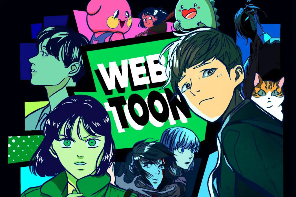An illustration of characters from various webtoons