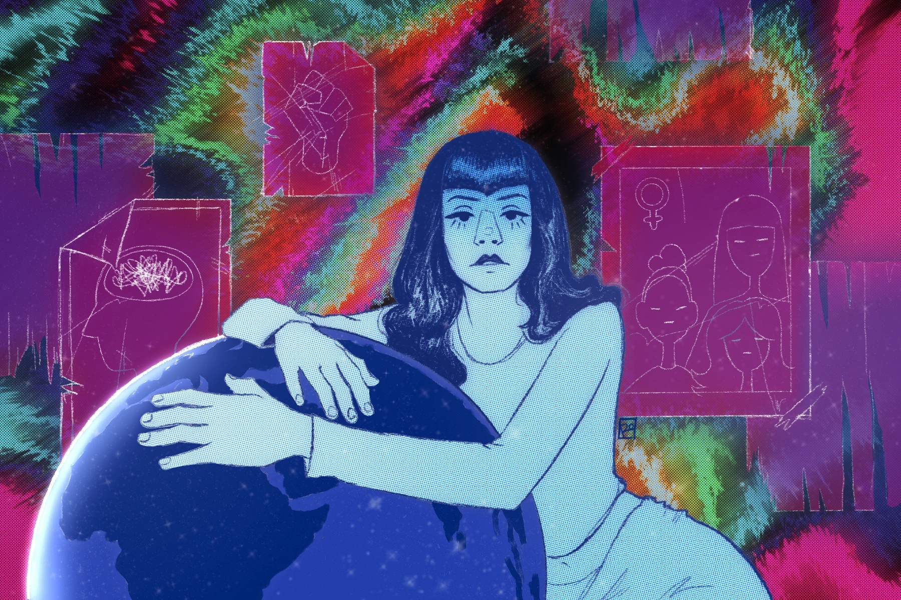 In an article about Ancient Dreams in a Modern Land, An illustration of Marina Diamandis