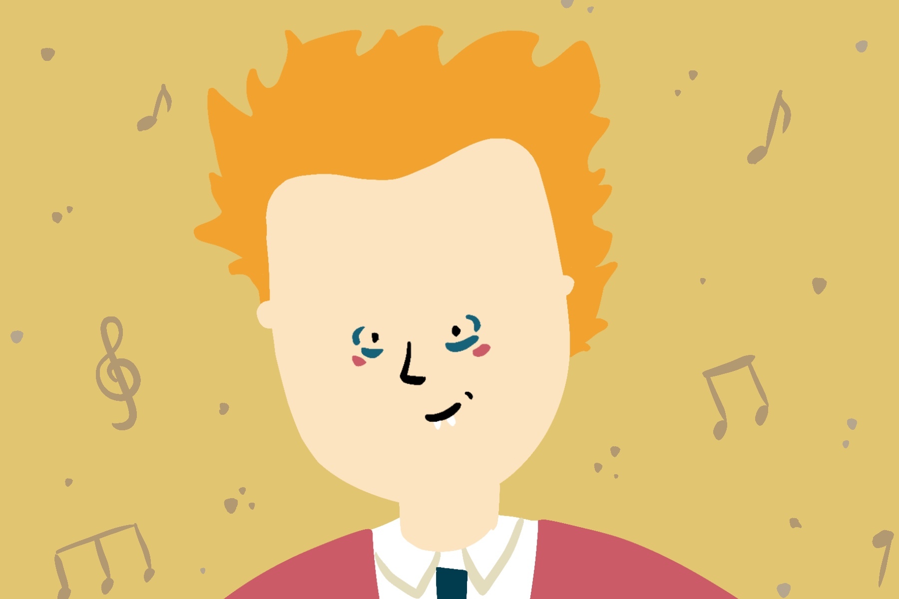 An illustration of Sheeran in his latest music video, Bad Habits