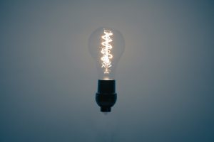 picture of a floating lightbulb