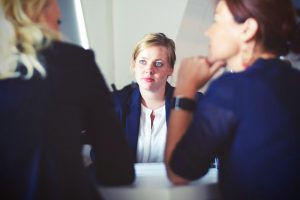 in an article about careers you can get with a law degree, two lawyers speaking in front of a judge