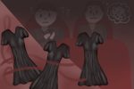 illustration of women in black dresses per classical concert traditions
