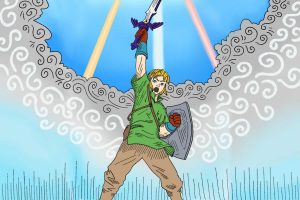 Illustration of Link in Legend of Zelda: Skyward Sword