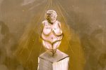 An illustration of a Venus figurine on a pedestal.