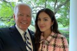 An image of President Biden and Olivia Rodrigo for an article about getting the COVID-19 vaccine.