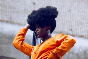 woman sporting natural hair