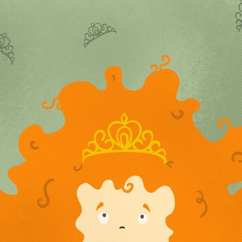 In an article about being a professional princess, an illustration of a princess