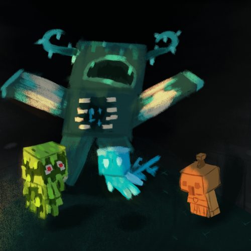 Illustration of creatures unveiled at Minecraft Live.