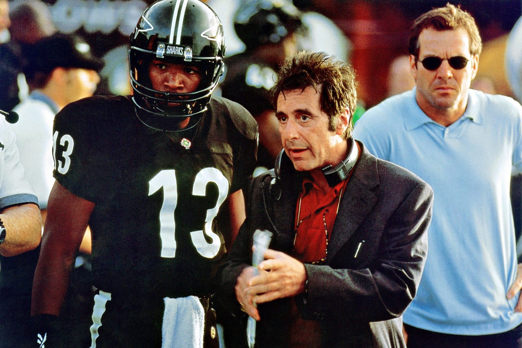 in an article about football movies, a screenshot from Any Given Sunday