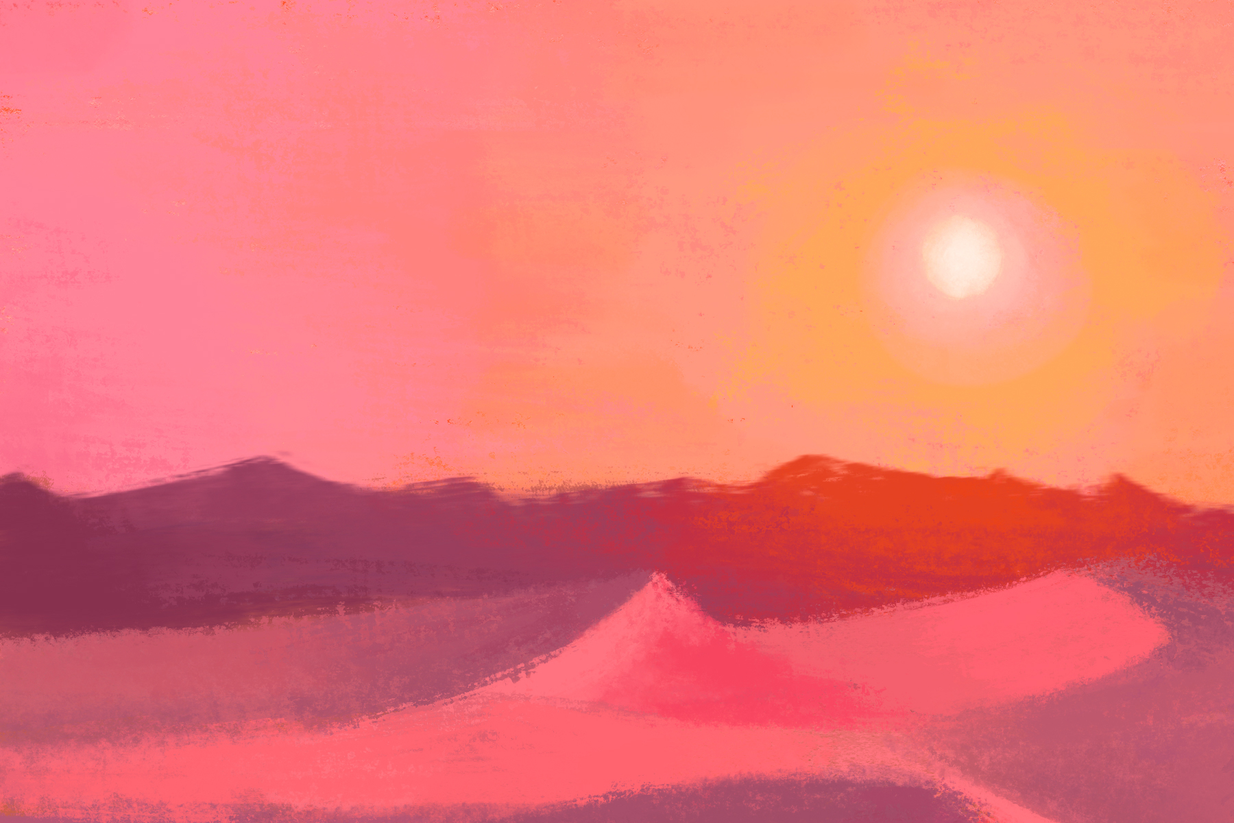 In an article about Dune, a desert landscape with the sun in the sky