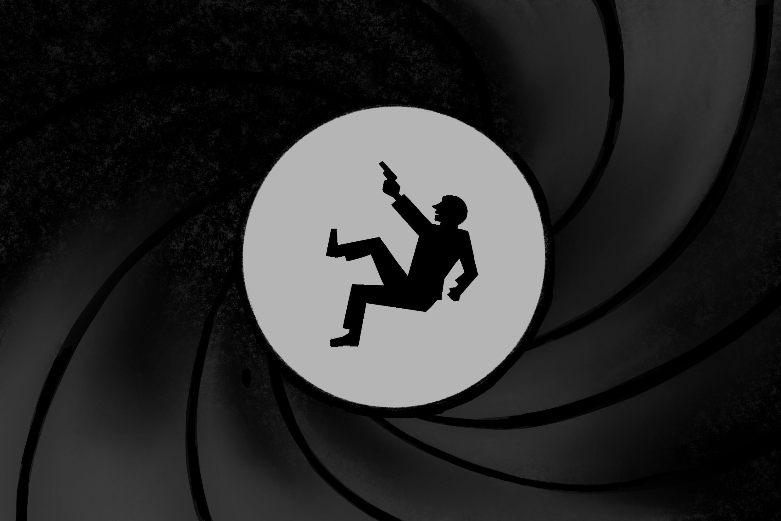 In article about No Time To Die, James Bond falls while holding a gun