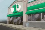 Illustration of a dollar store.