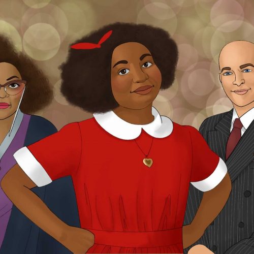 Illustration of characters from the movie Annie