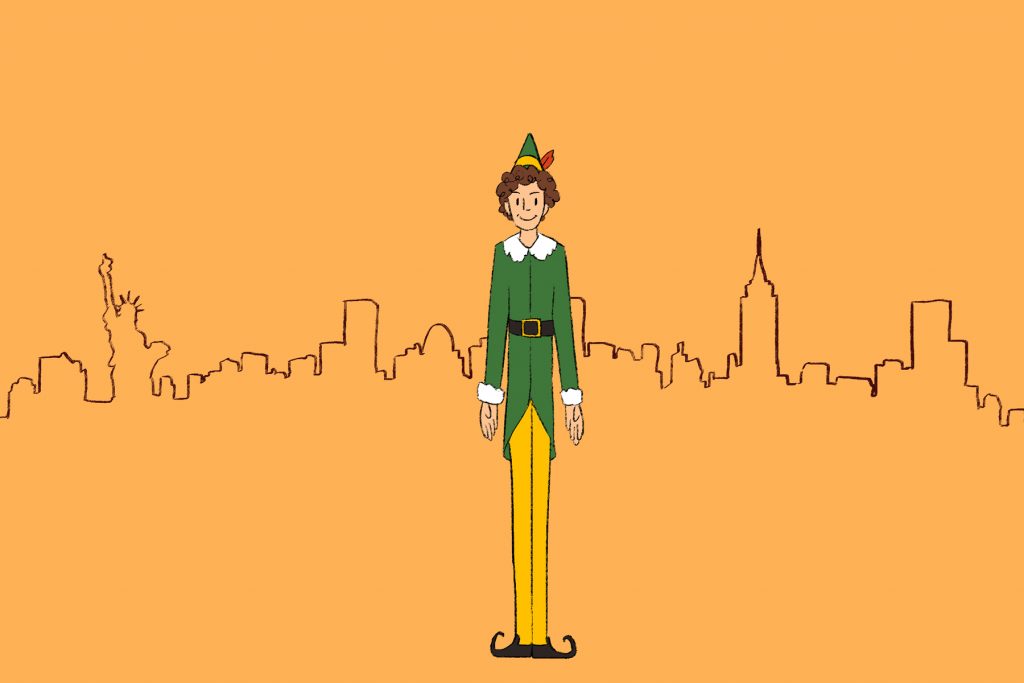 An illustration of Buddy the Elf, from the movie Elf