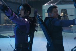 Kate Bishop with Hawkeye in Marvel Studios' Hawkeye