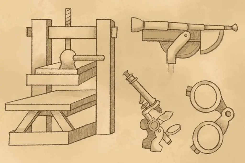 Drawings of inventions from the Renaissance