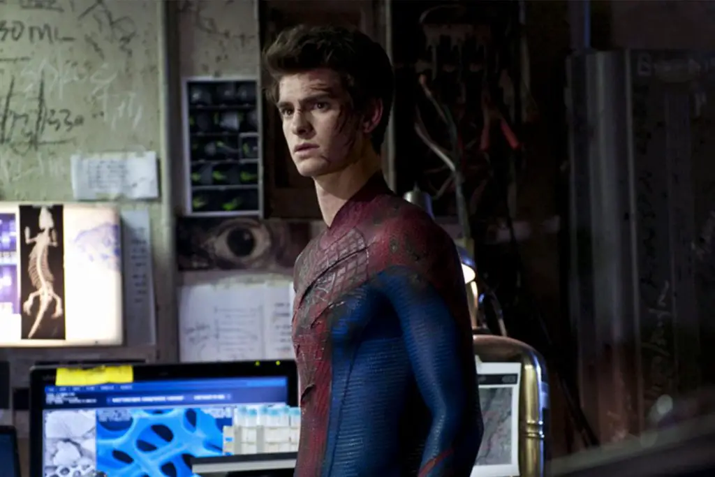 For an article on a potential Amazing Spider-Man 3, a screenshot of Andrew Garfield as Spider-Man