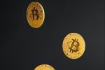 in article about cryptocurrency, bitcoin tokens in mid-air