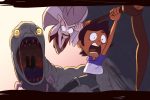 A scene where 3 characters from The Owl House are screaming