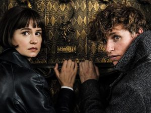 In an article about movie Secrets of Dumbledore, an image of a scene from the "Fantastic Beasts" franchise.