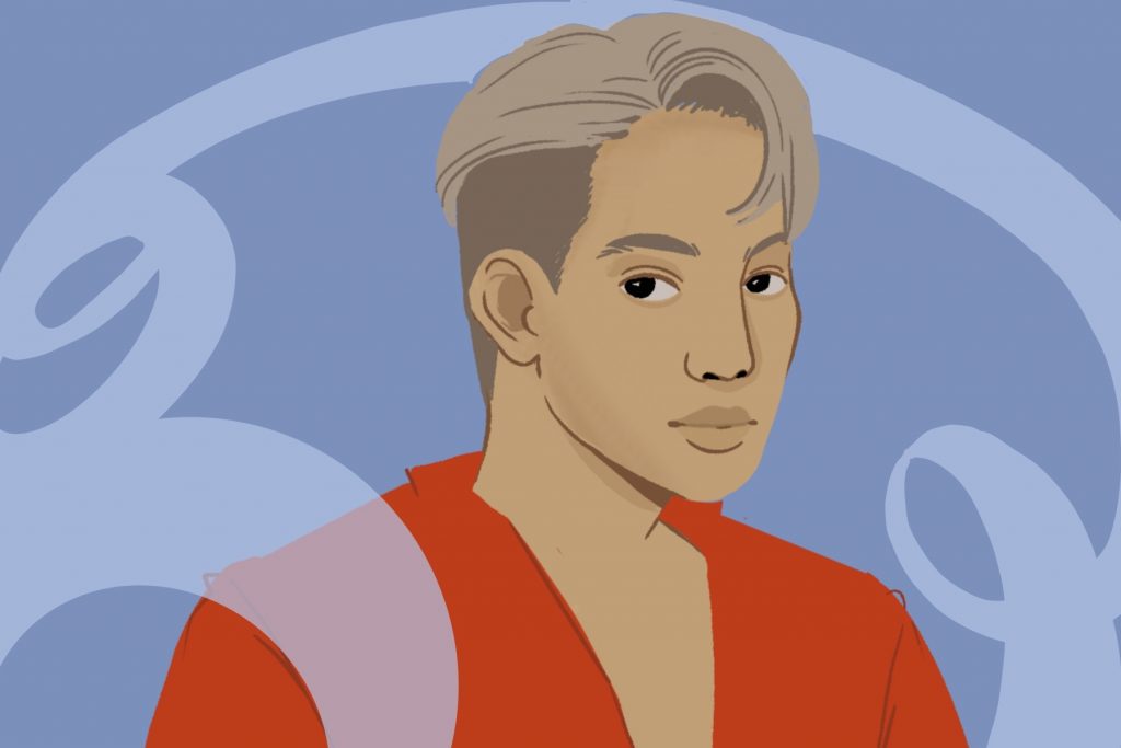 An illustration of KAI from K-pop group, EXO