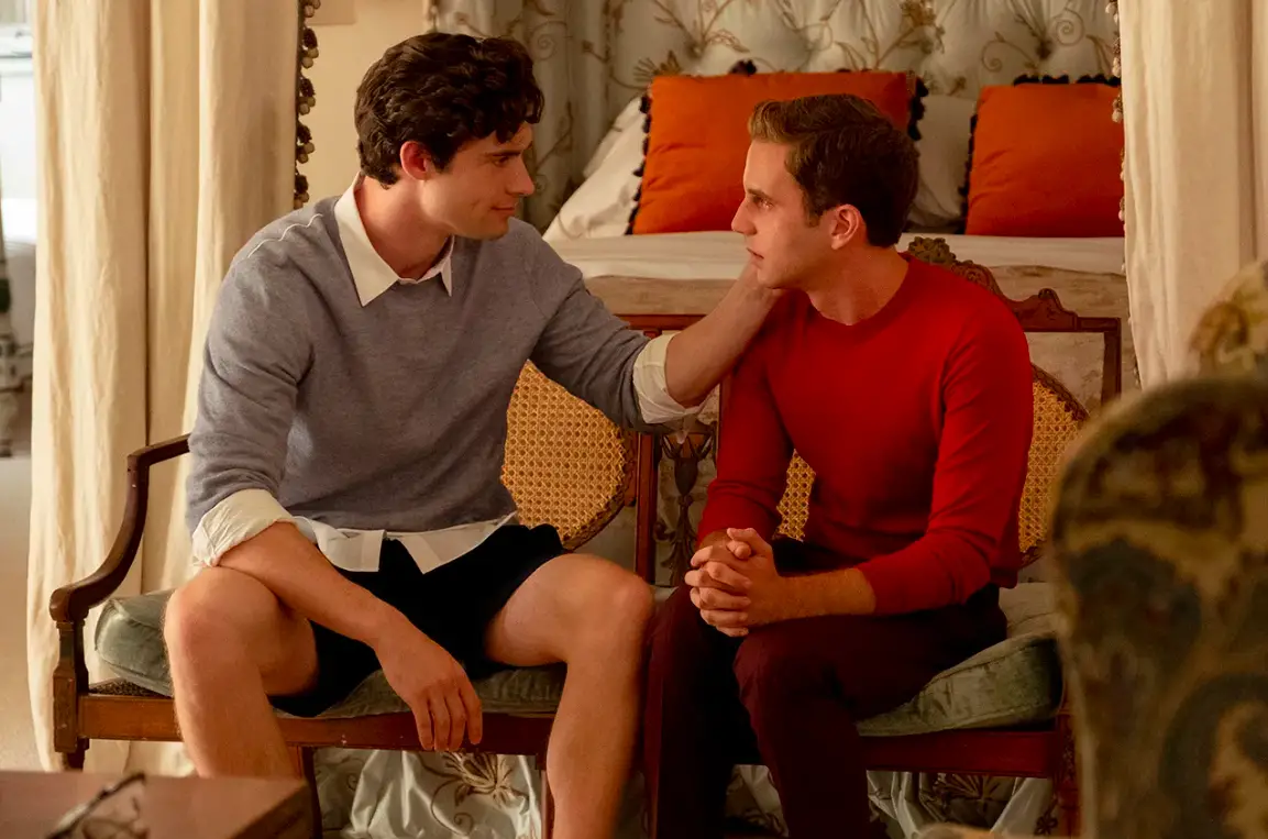 Ben Platt and costar in a scene from his Netflix series The Politician.