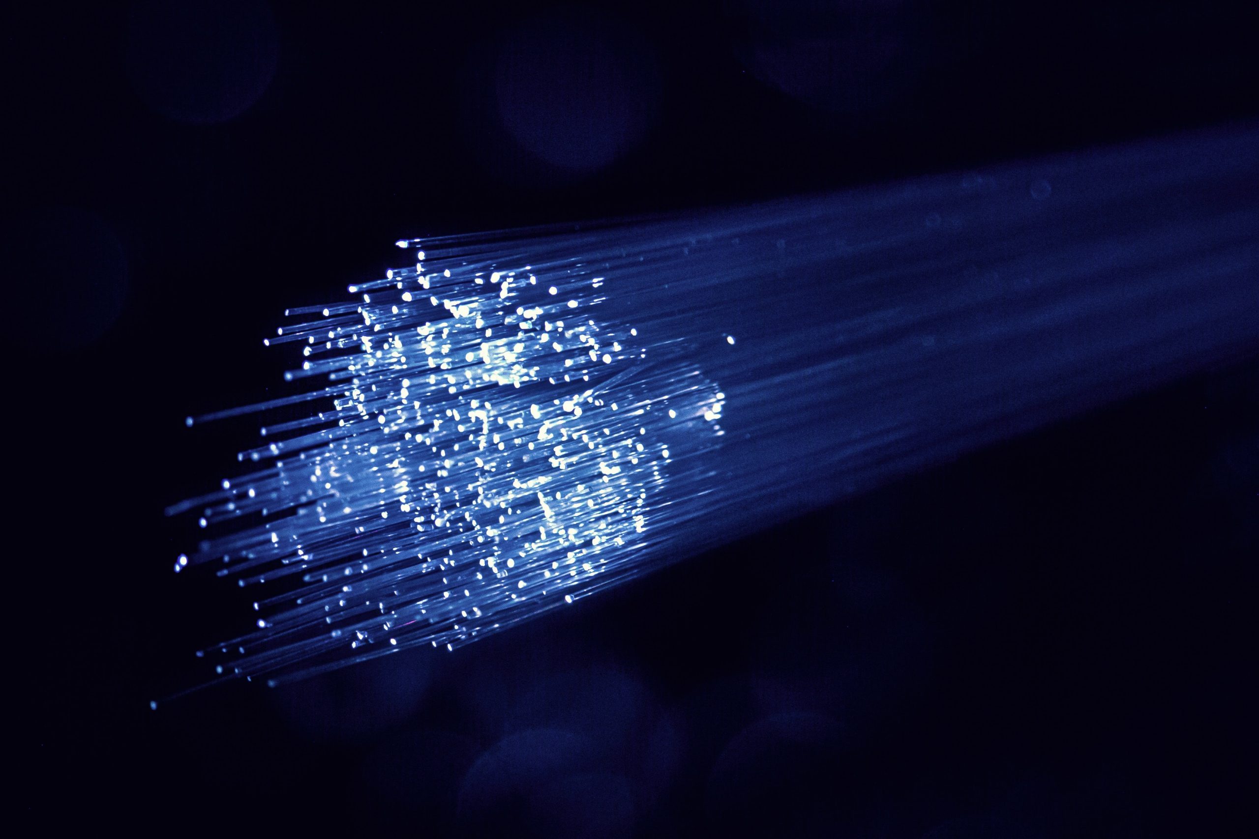 in article about peer to peer technology, fiber optic cables