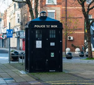 Police Box like Doctor Who to represent the newest addition to the franchise Legend of the Sea Devils