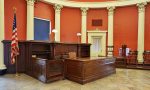 An image of an empty courtroom.