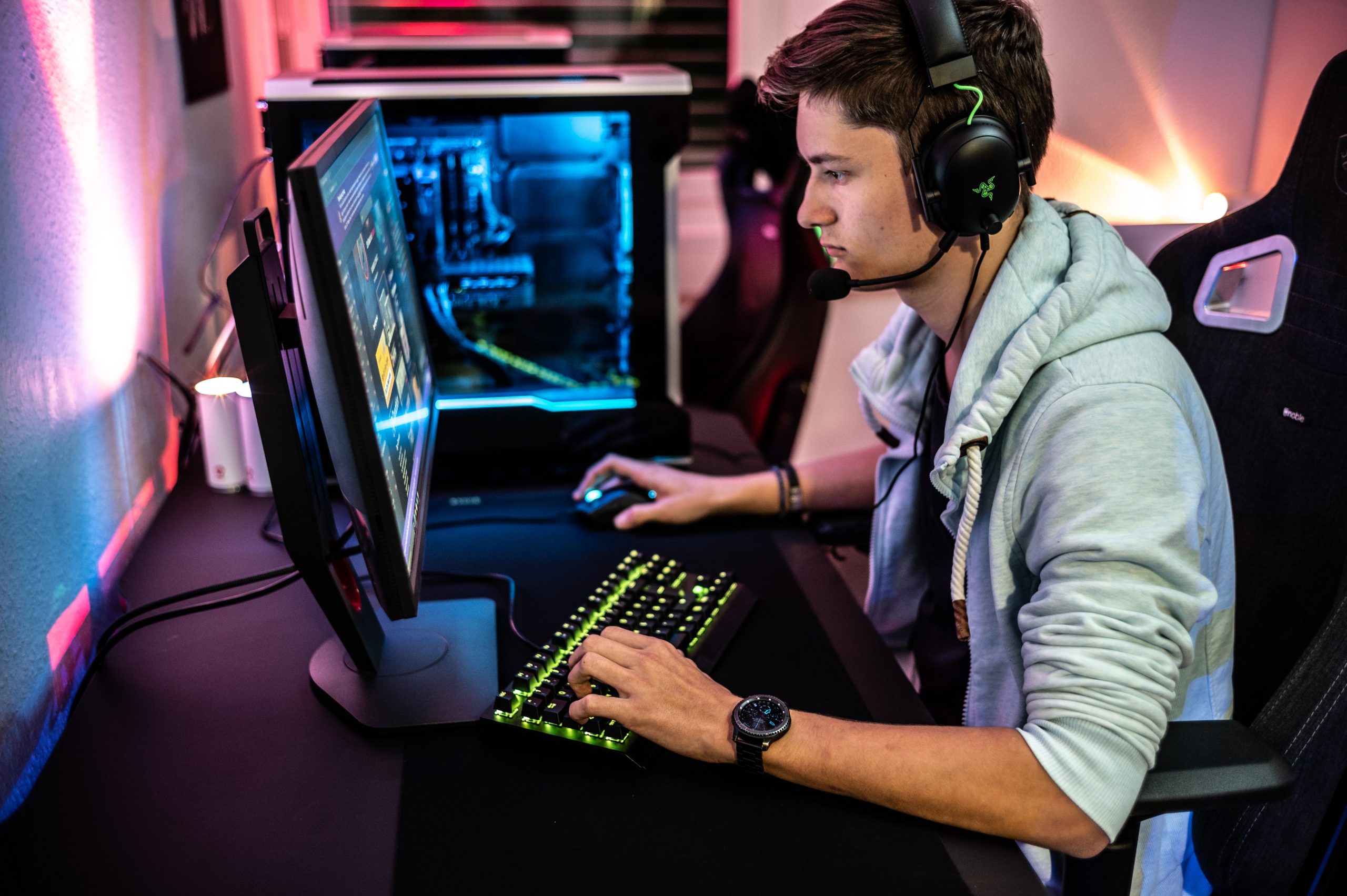 person playing computer game in article about esports in malaysia