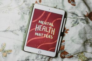 a tablet that reads mental health matters
