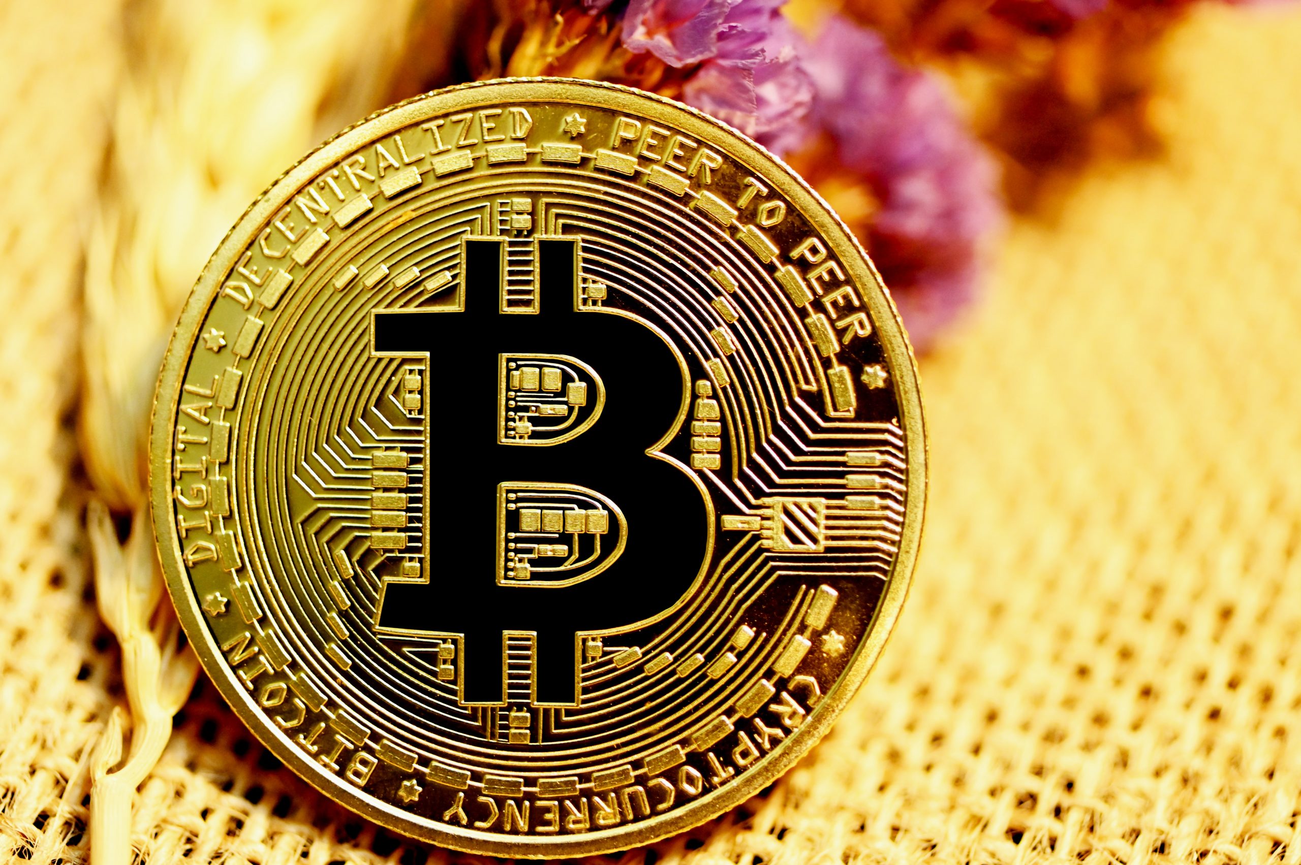 Photograph of Bitcoin token
