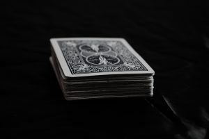 in an article about online casinos, a deck of playing cards