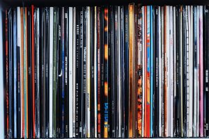 photo of a vinyl collection