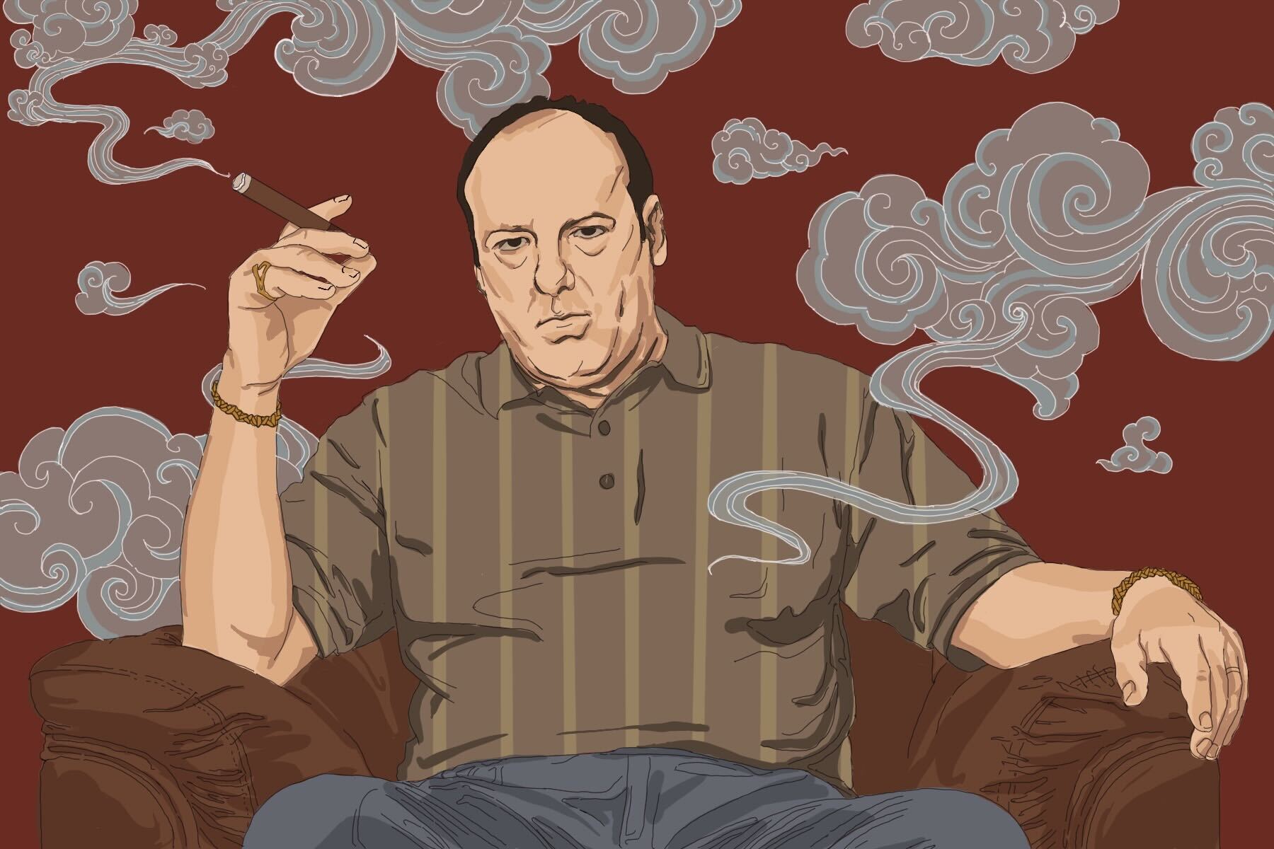 An illustration of the main character from the Sopranos