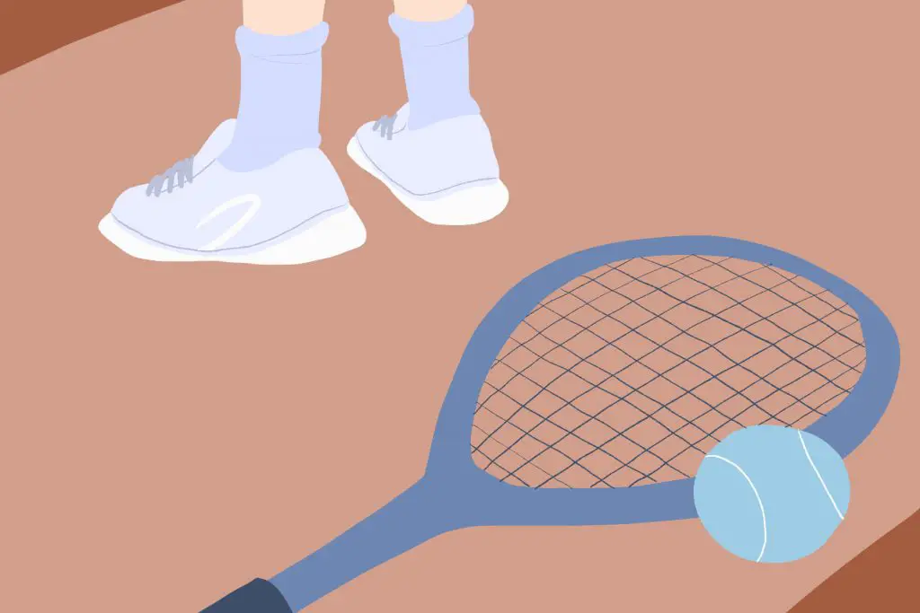 In an article on the ATP Tour, a drawing shows a tennis racket next to a standing player.