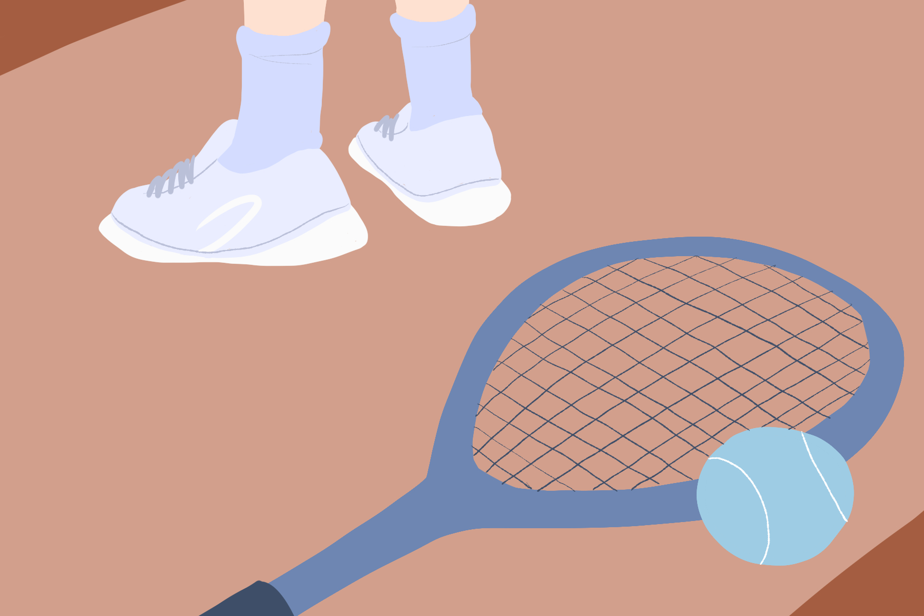 In an article on the ATP Tour, a drawing shows a tennis racket next to a standing player.