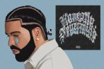 an illustration of the rapper drake and his album Honestly, Nevermind