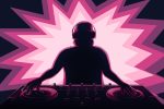 In an article about EDM songs, an illustration of a DJ