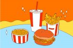 In an article about Jack Harlow's KFC meal, an illustration of the food.