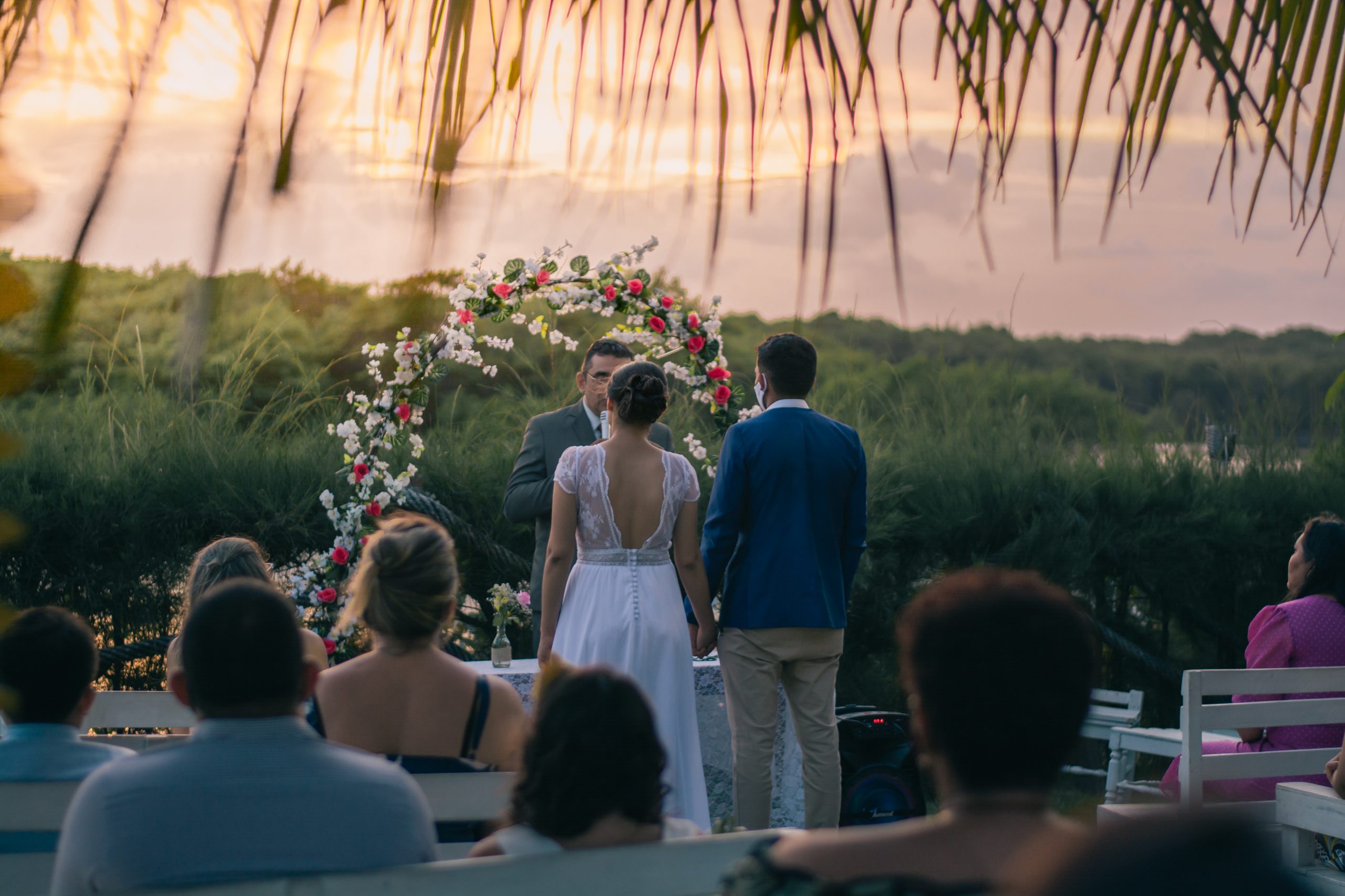 photo of an outdoor wedding