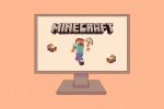 minecraft logo and character